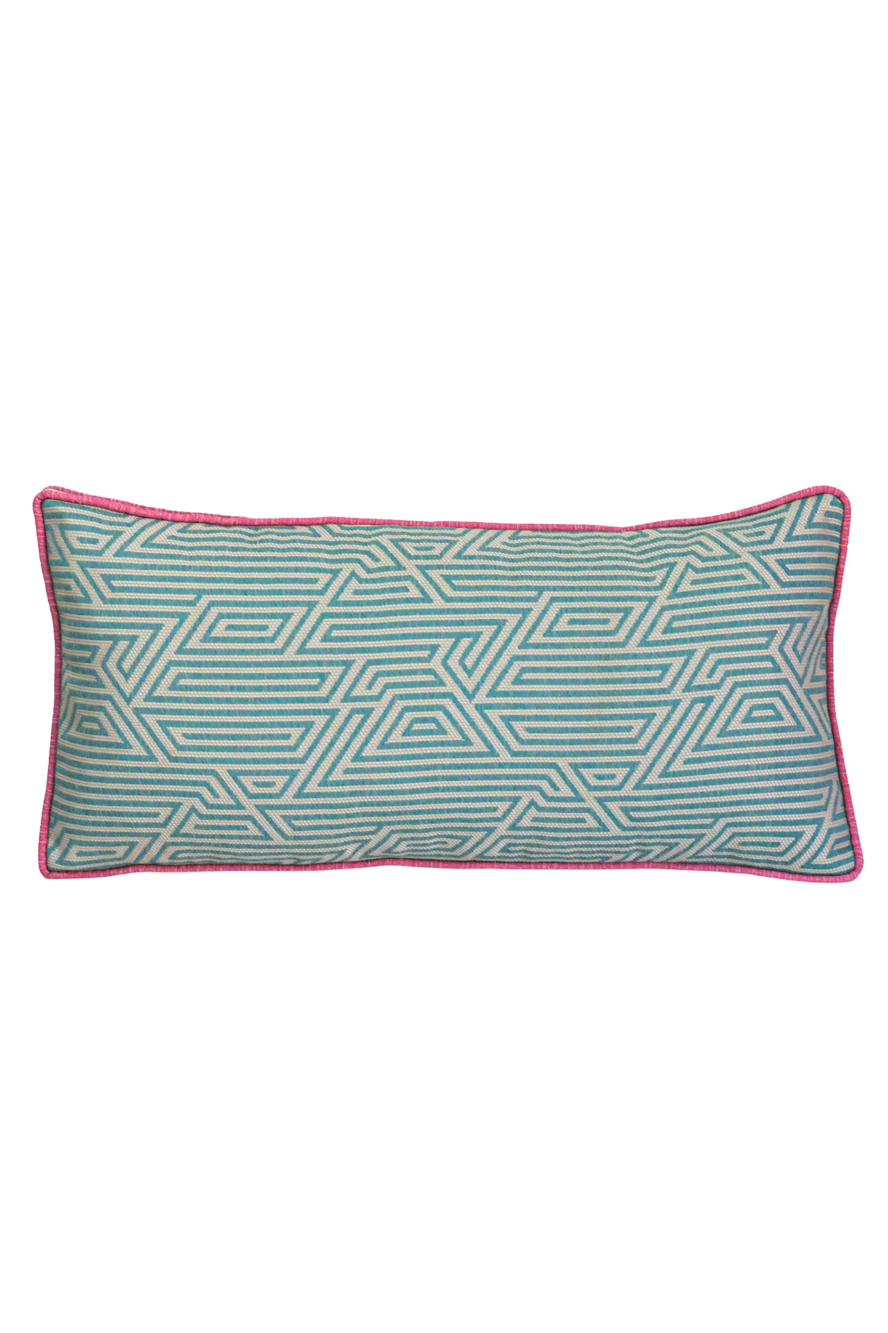 Turkuaz Geometrik Kırlent