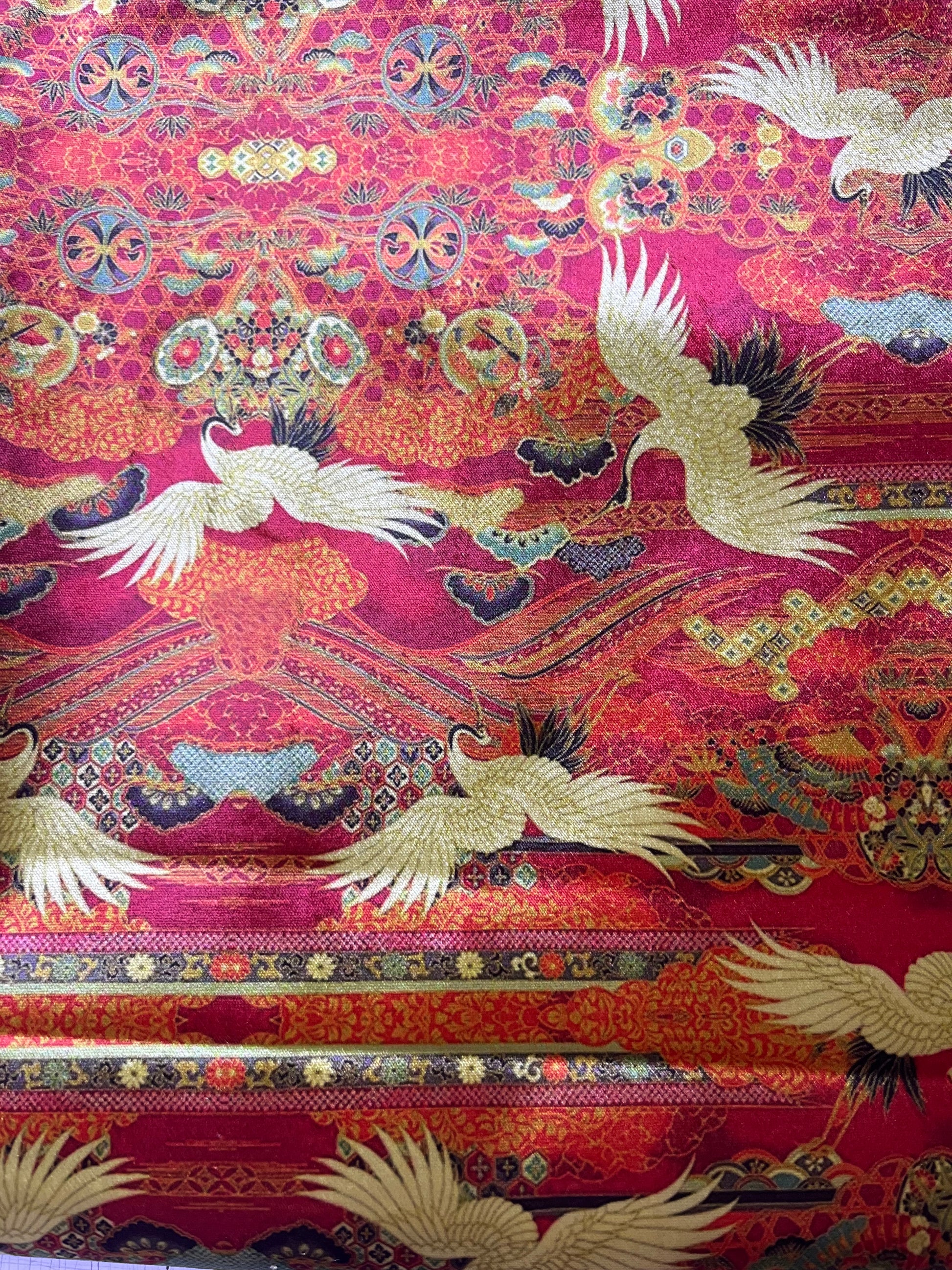 Turna Kuşu Parlak Kadife Kırlent Kılıfı