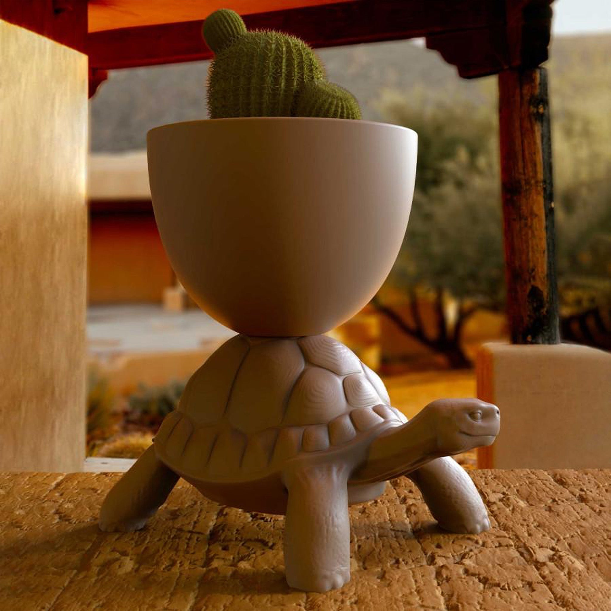 Turtle Carry Gri Saksı/Şampanya Soğutucu