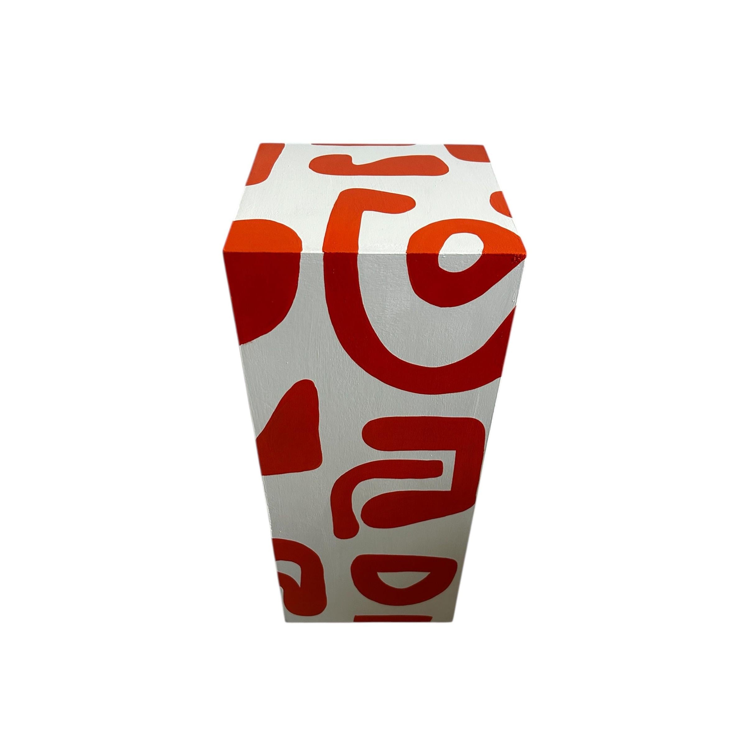 Turuncu Blok Ahşap Sehpa