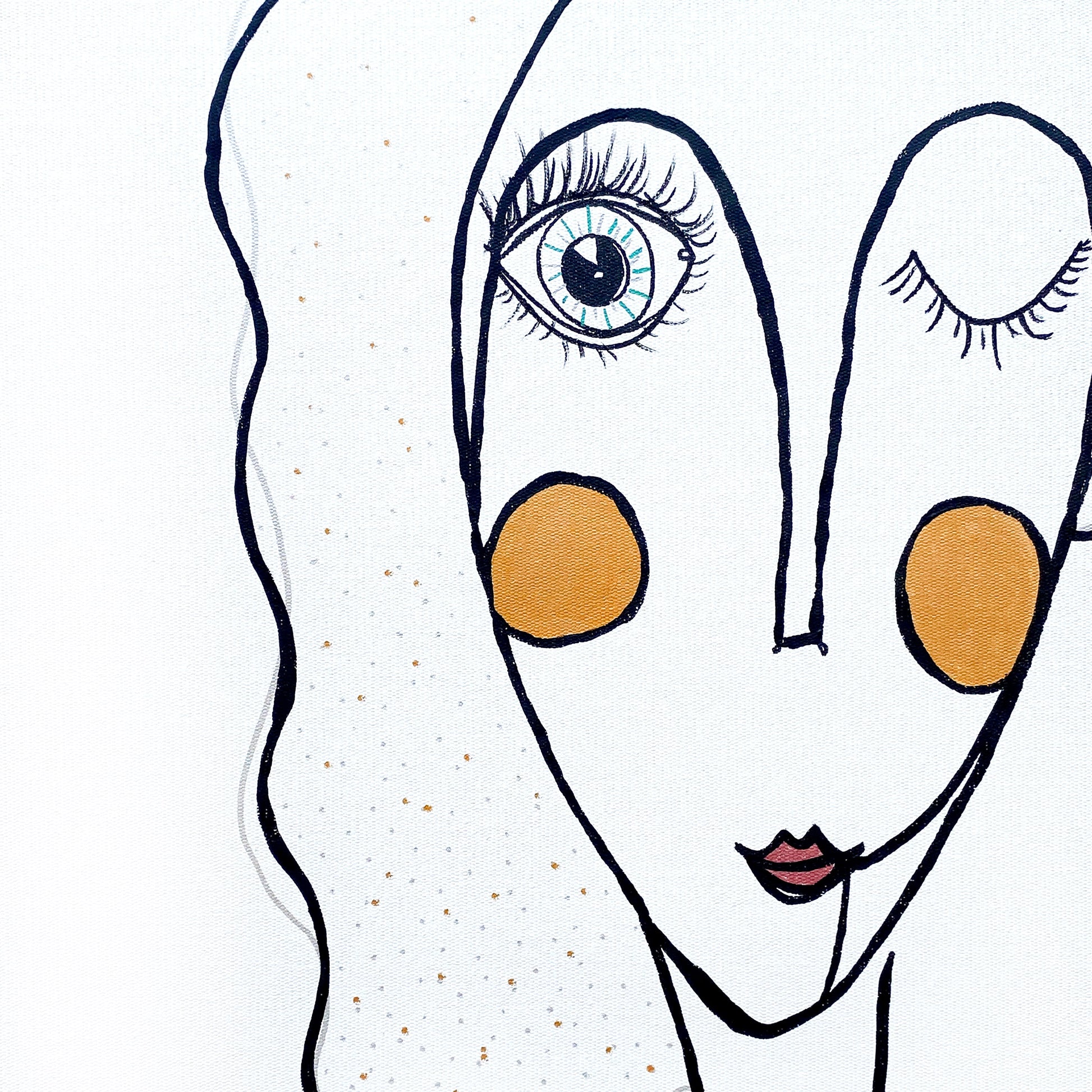 Tuval Bezi Çizgisel Portre Serisi- 02