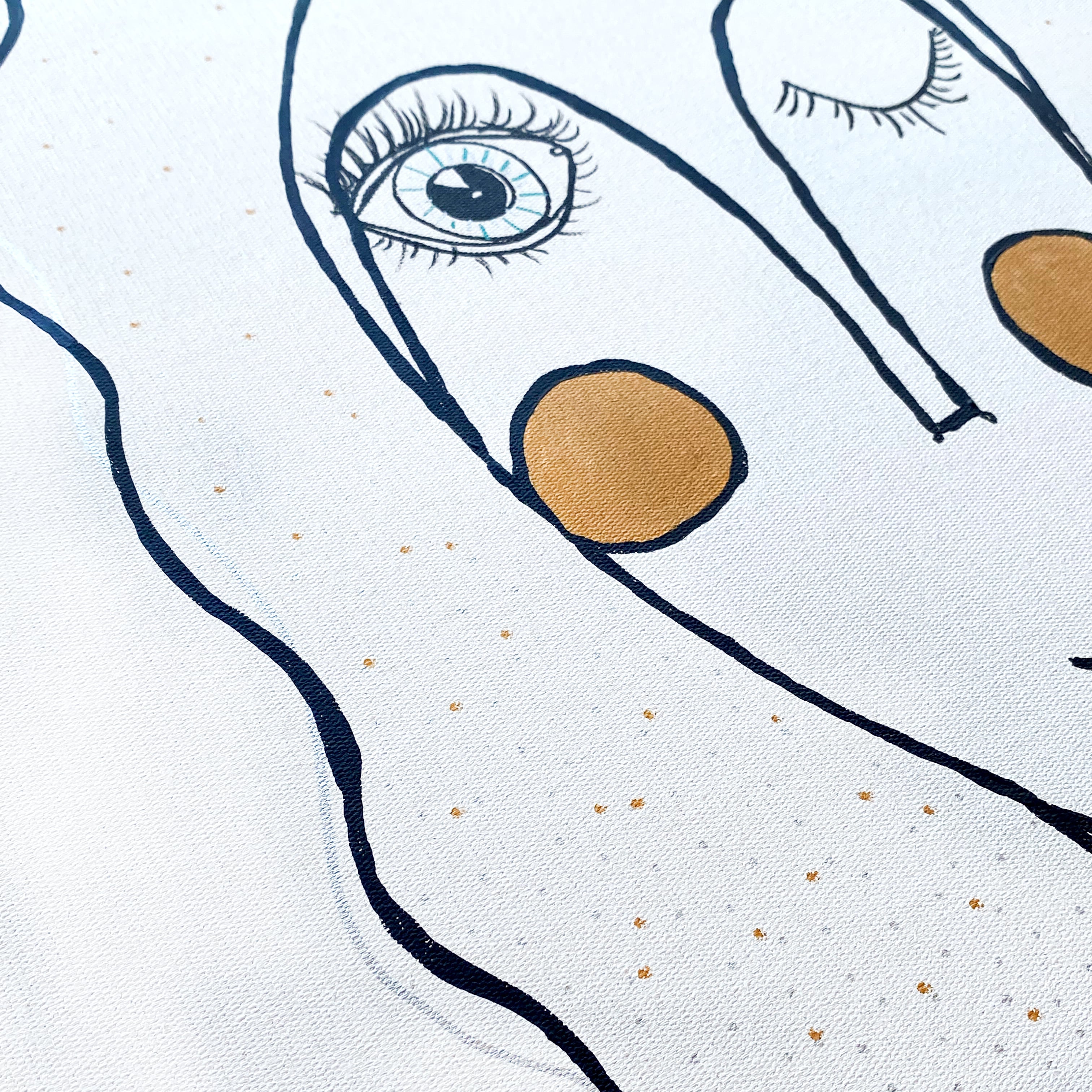 Tuval Bezi Çizgisel Portre Serisi- 02