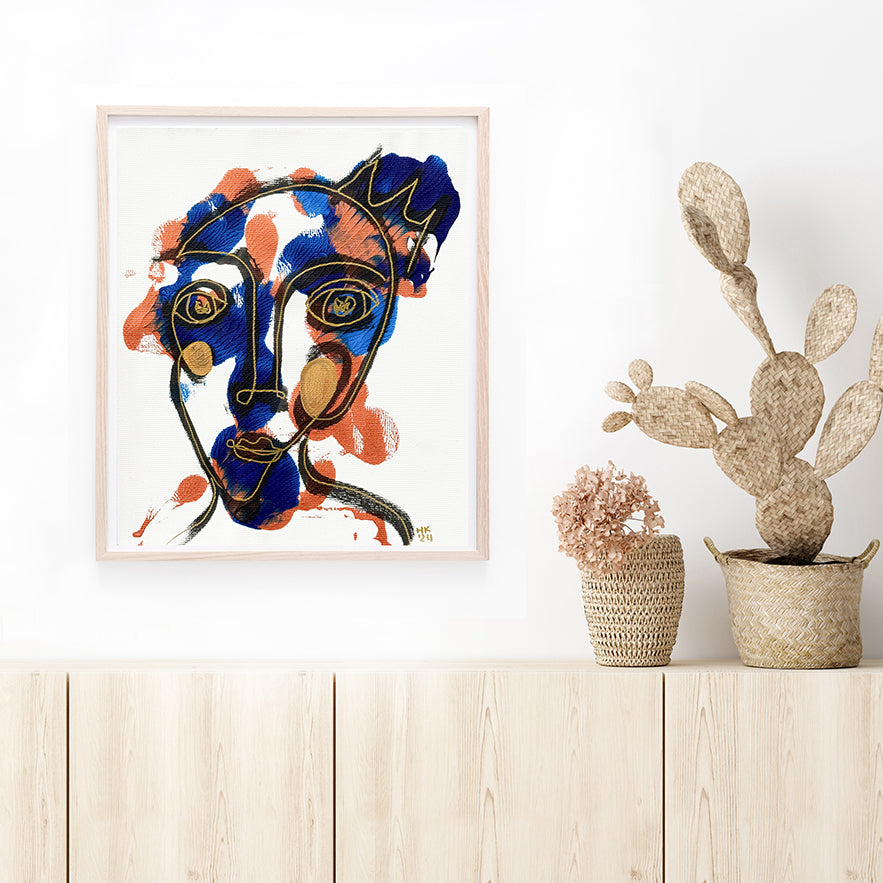 Tuval Bezi Renkli Portre Serisi- 01