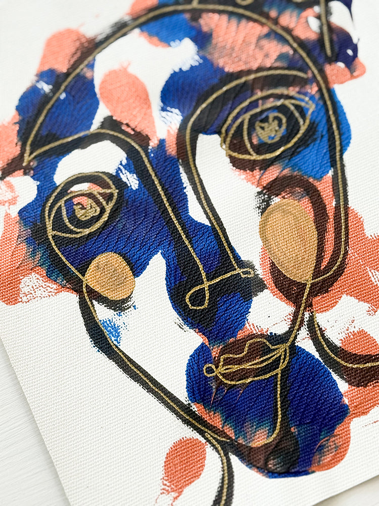 Tuval Bezi Renkli Portre Serisi- 01