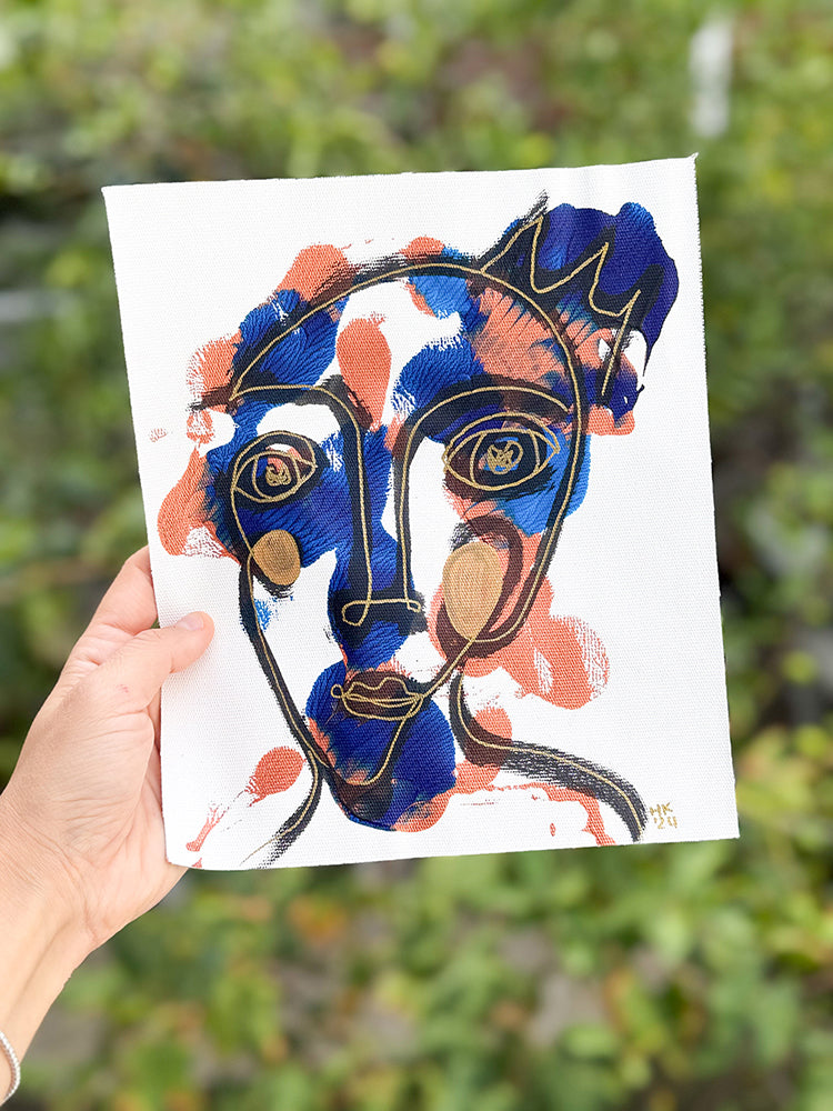 Tuval Bezi Renkli Portre Serisi- 01