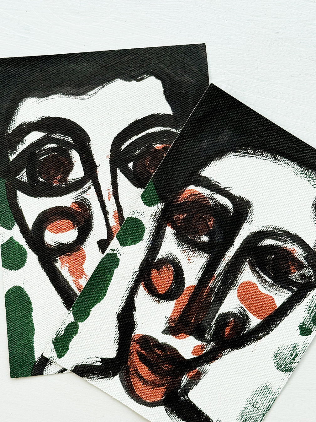 Tuval Bezi Renkli Portre Serisi- 09