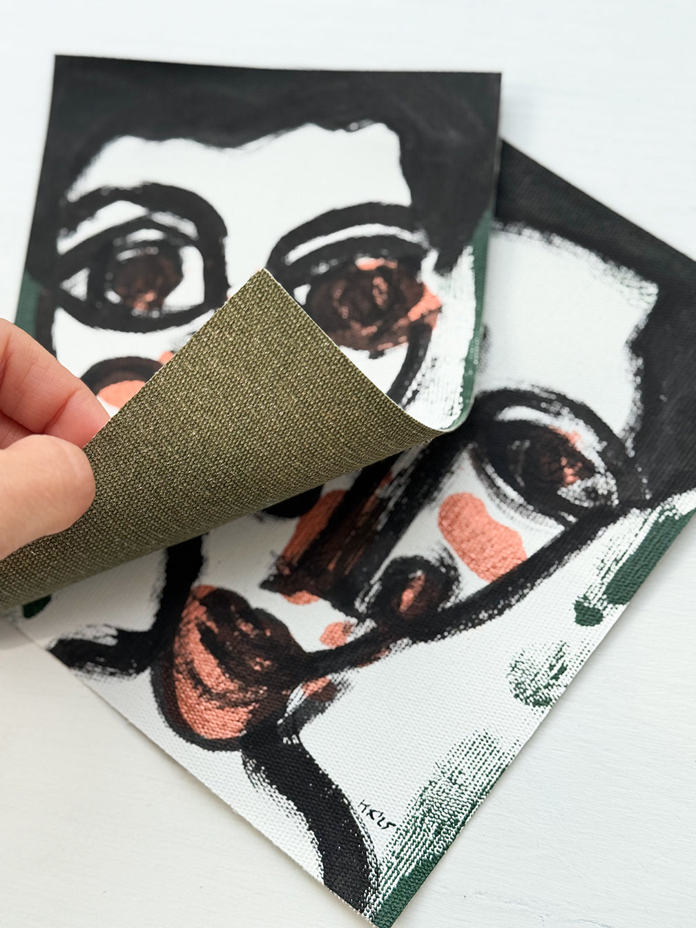 Tuval Bezi Renkli Portre Serisi- 09