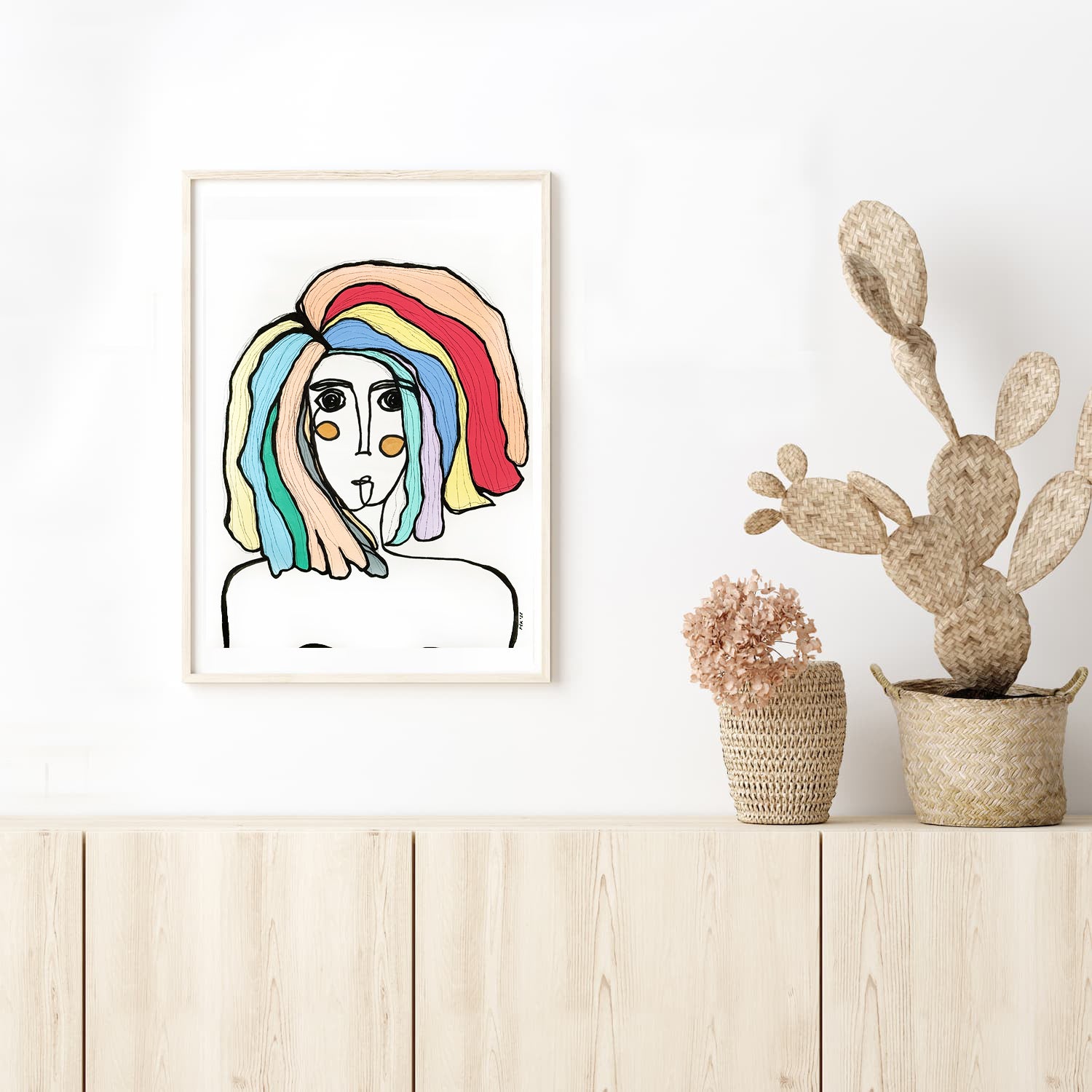 Tuval Bezi Renkli Portre Serisi- 19