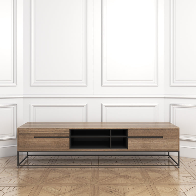 Milas Kahverengi Ahşap TV Sehpası