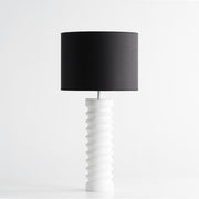 Twist Ahşap Abajur Beyaz-Abajur-Pinot Interior-NowShopFun