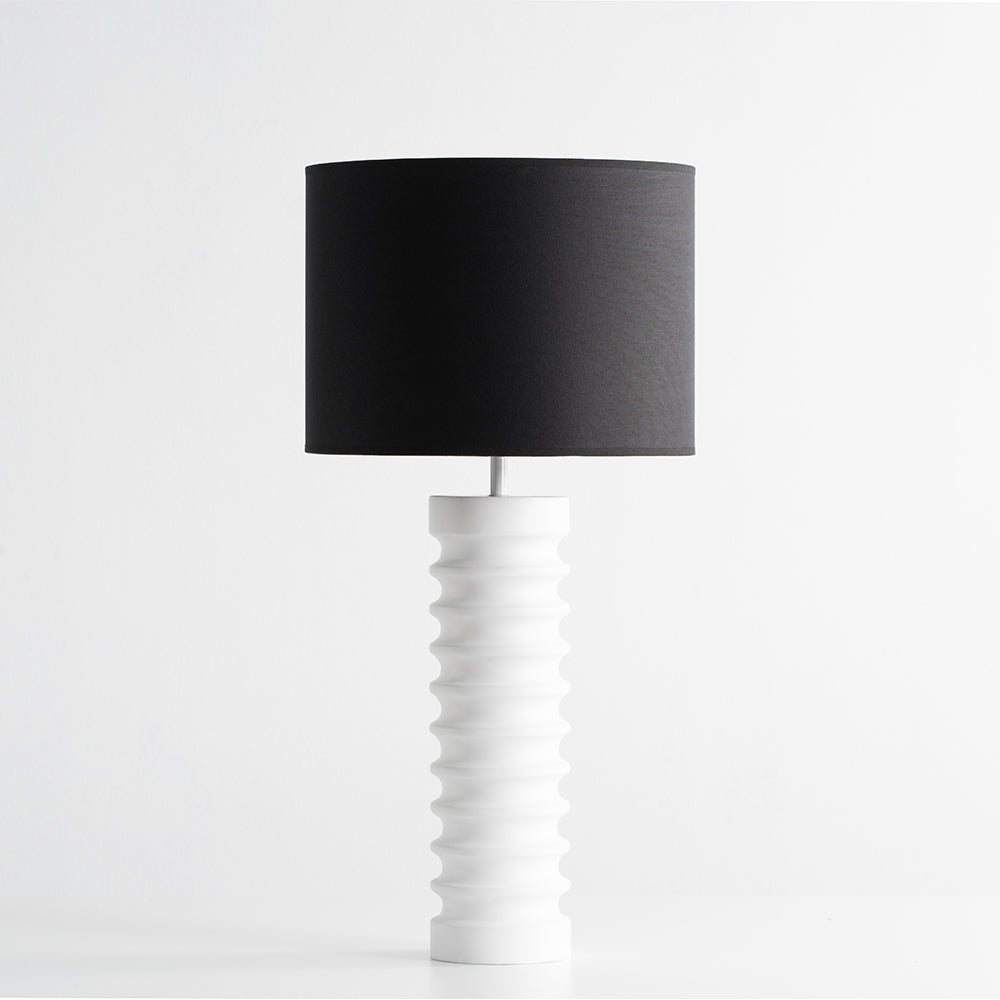Twist Ahşap Abajur Beyaz-Abajur-Pinot Interior-NowShopFun