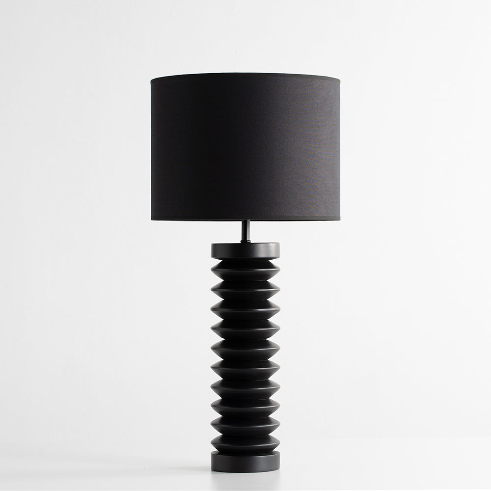 Twist Ahşap Abajur Siyah-Abajur-Pinot Interior-NowShopFun