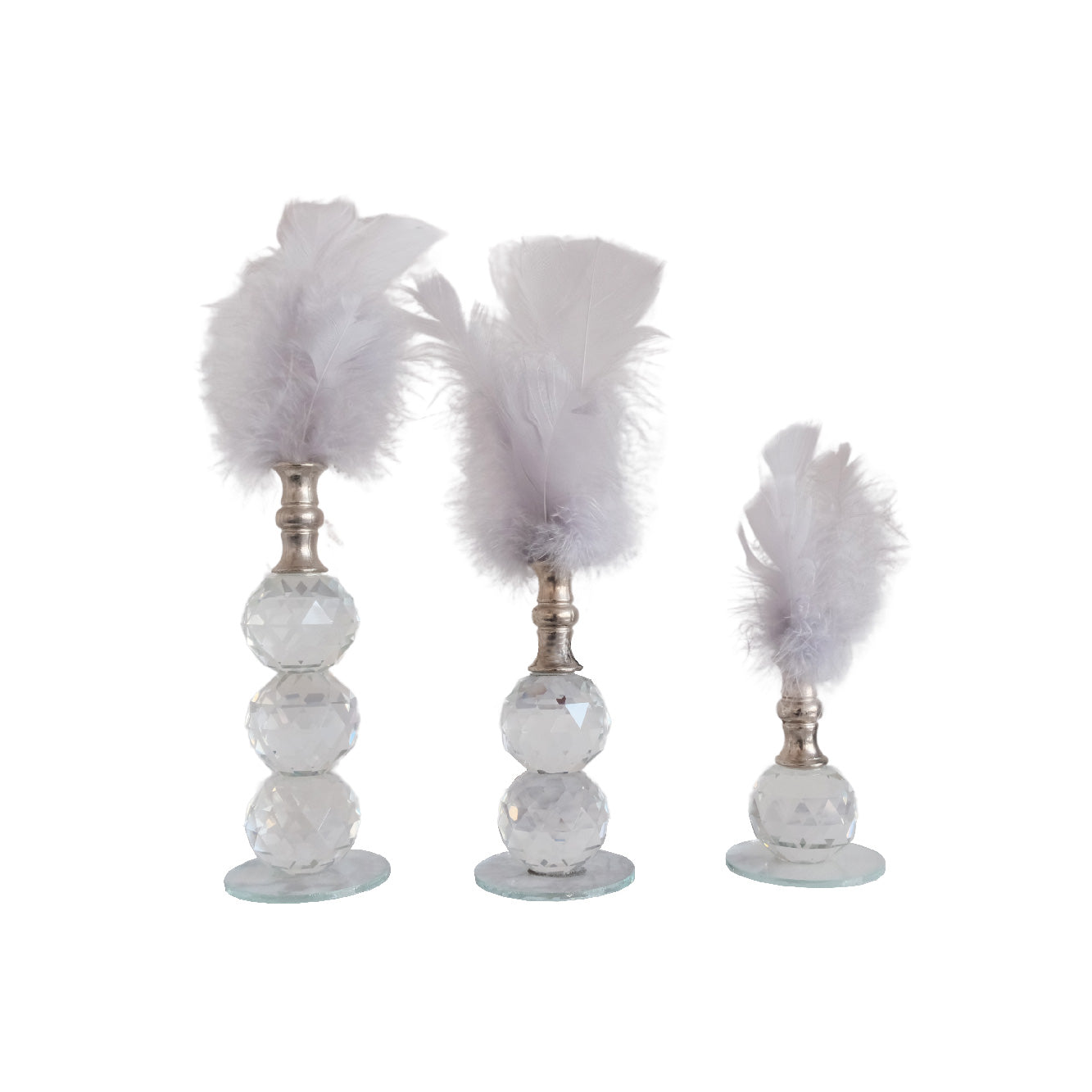 Üçlü Tüy Dekor Set