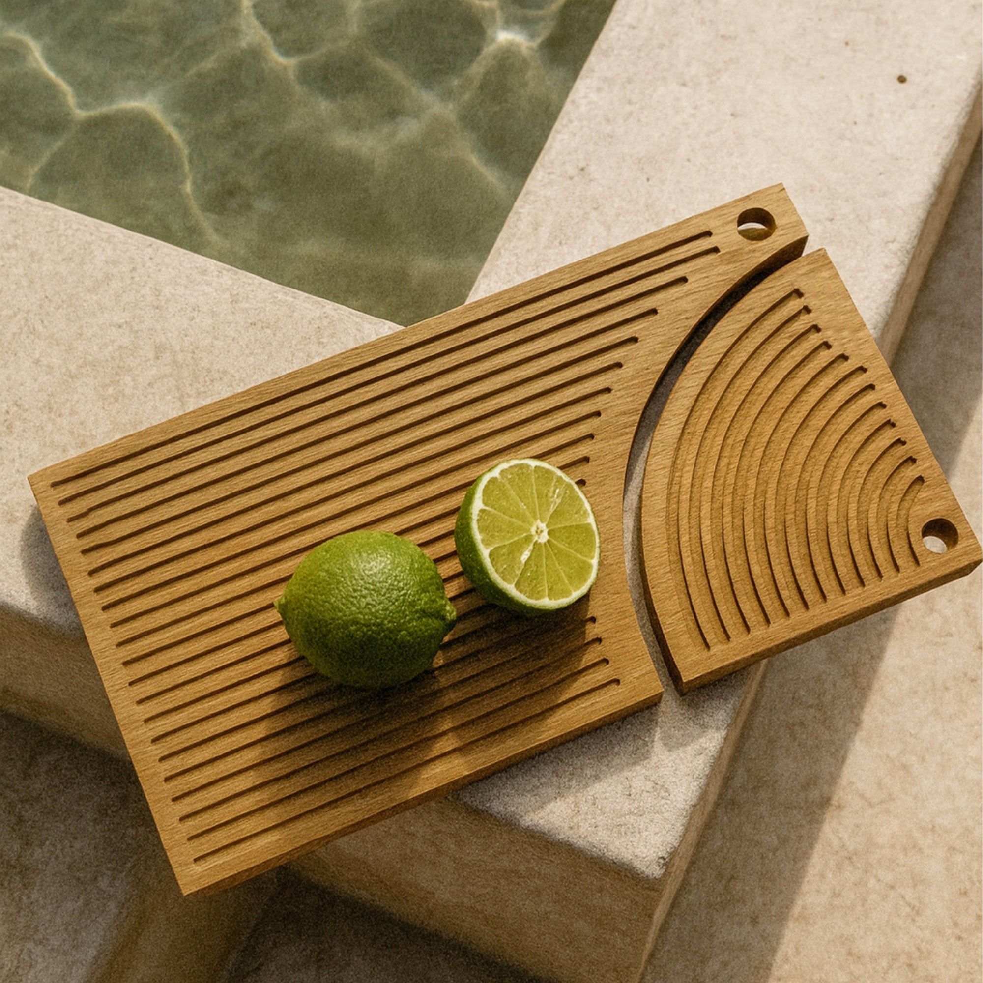 Meşe Sunum Tahtası Seti – Dada Duo Serisi