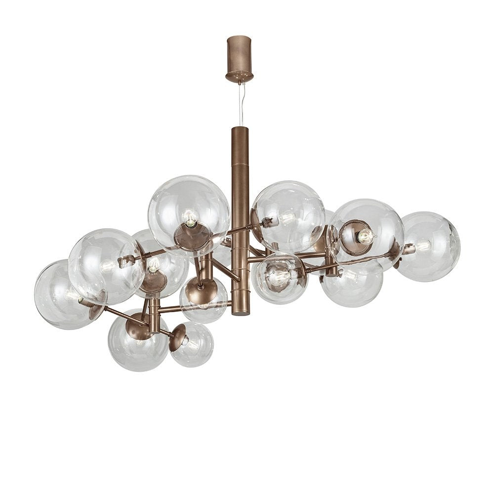 Global Bakır 16lı Sarkıt Avize