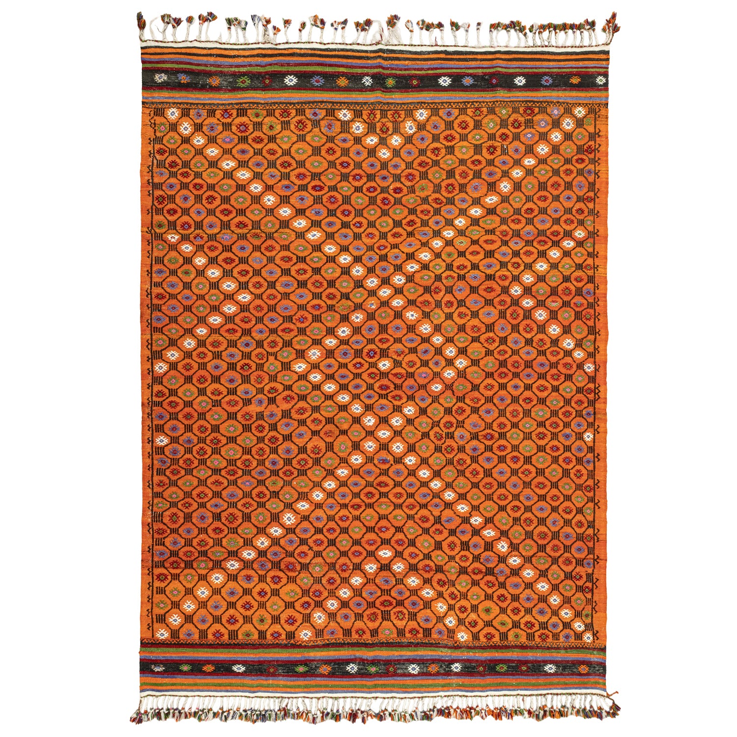 Uraz Geometrik Desenli Cicim Kilim 227x325 cm
