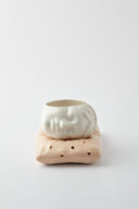 Uyuyan Güzel Porselen Fincan Takımı - Somon Rengi Yastıklı-Maji Atelier-NowShopFun