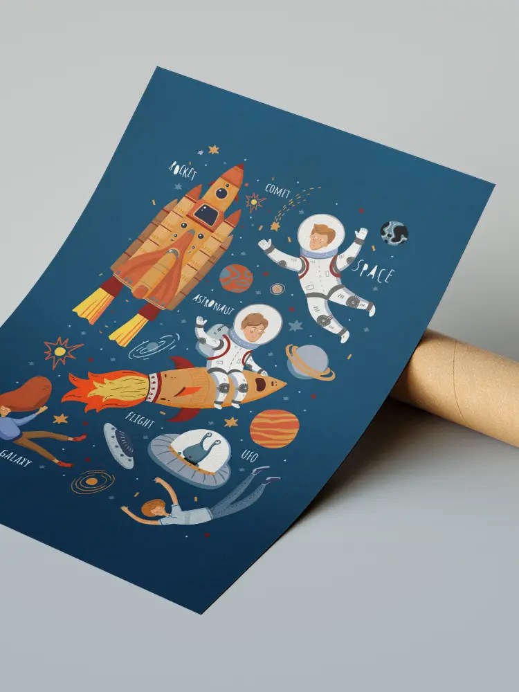 Uzay Çerçeveli Poster