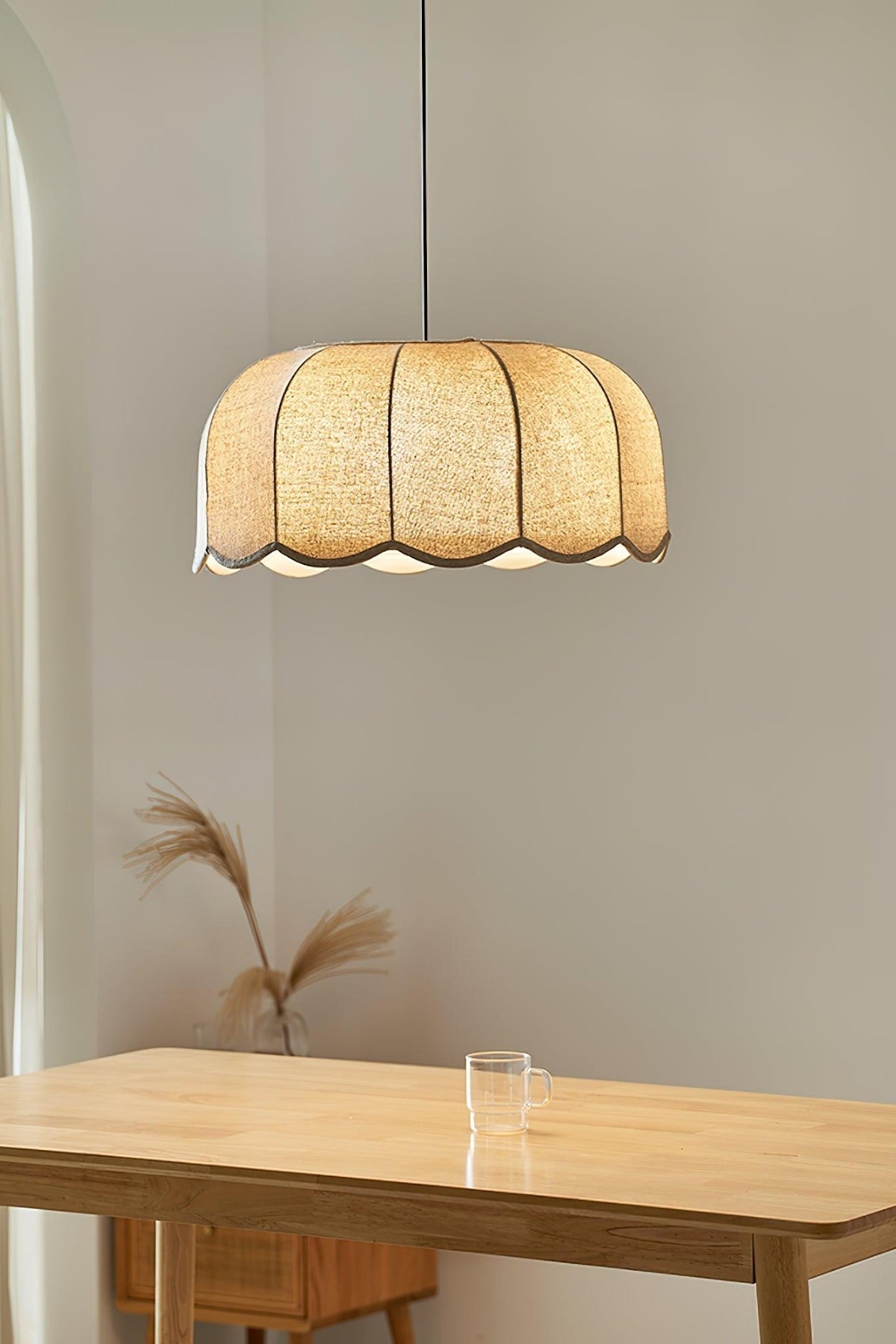 Valerixa Dilimli Kumaş Şapkalı Modern Sarkıt Avize