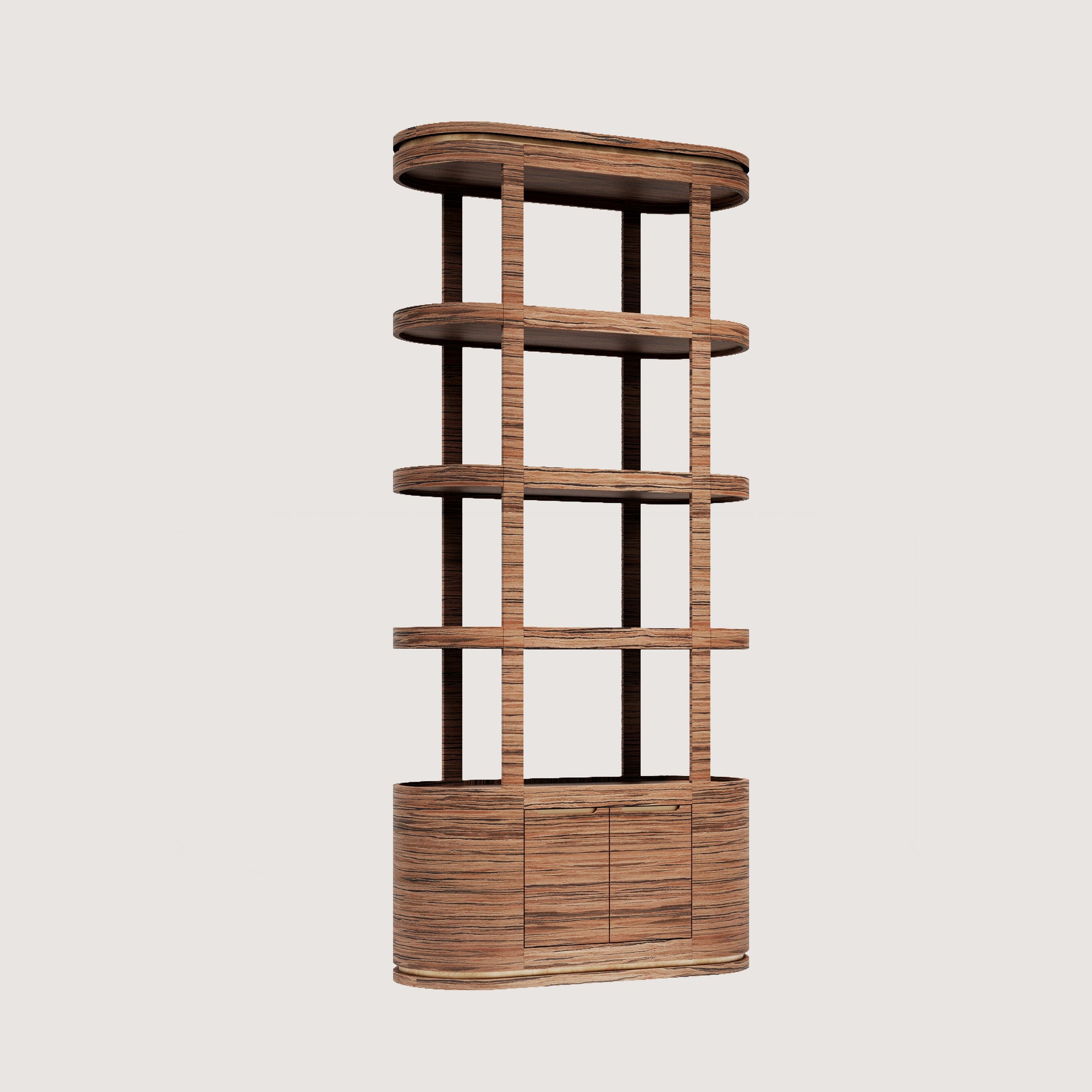 Vegas Japanese Cedar Dolaplı Kitaplık Mid