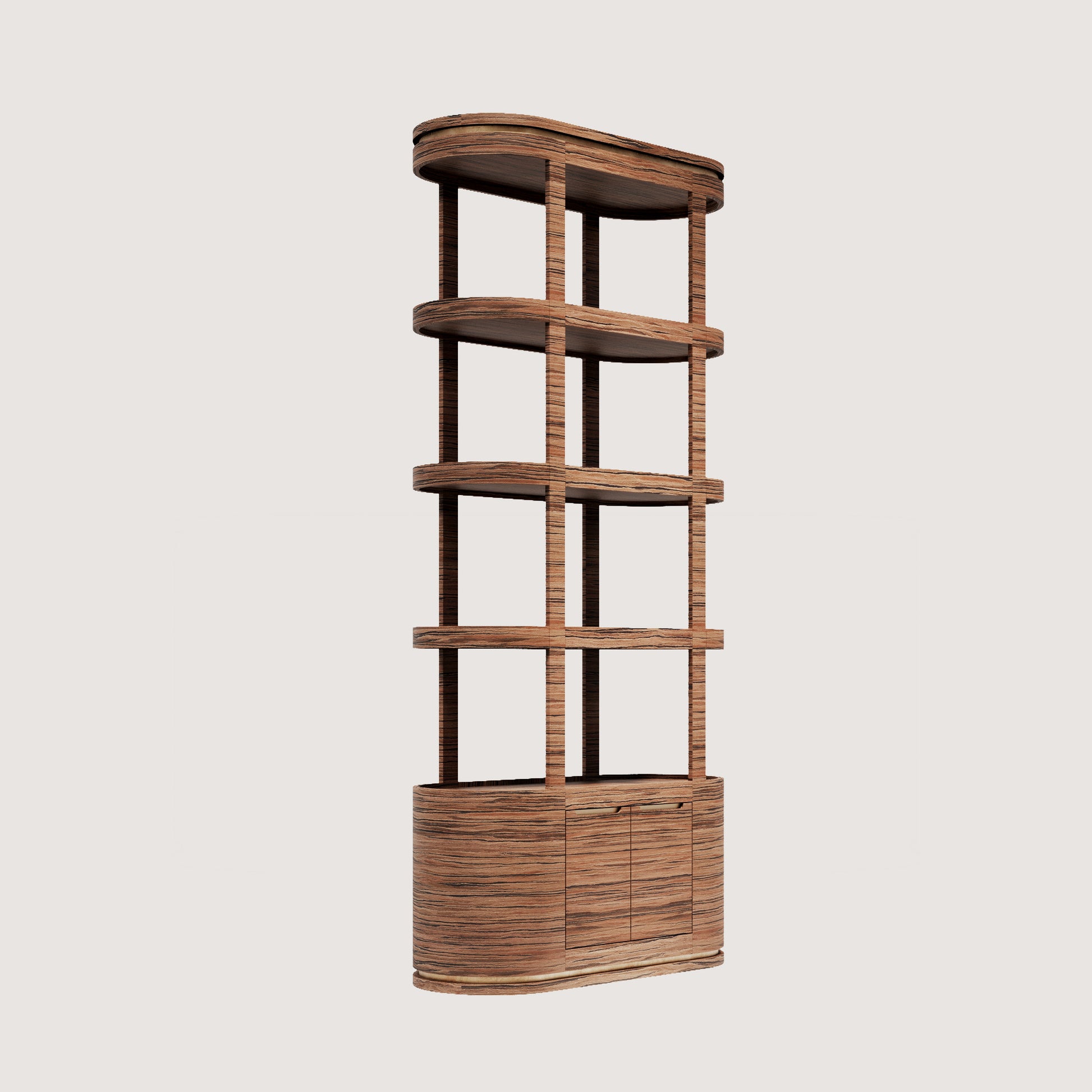 Vegas Japanese Cedar Dolaplı Kitaplık Mid