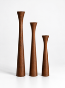 Vela Trio Ahşap Şamdan Seti-Garden Art Home-NowShopFun