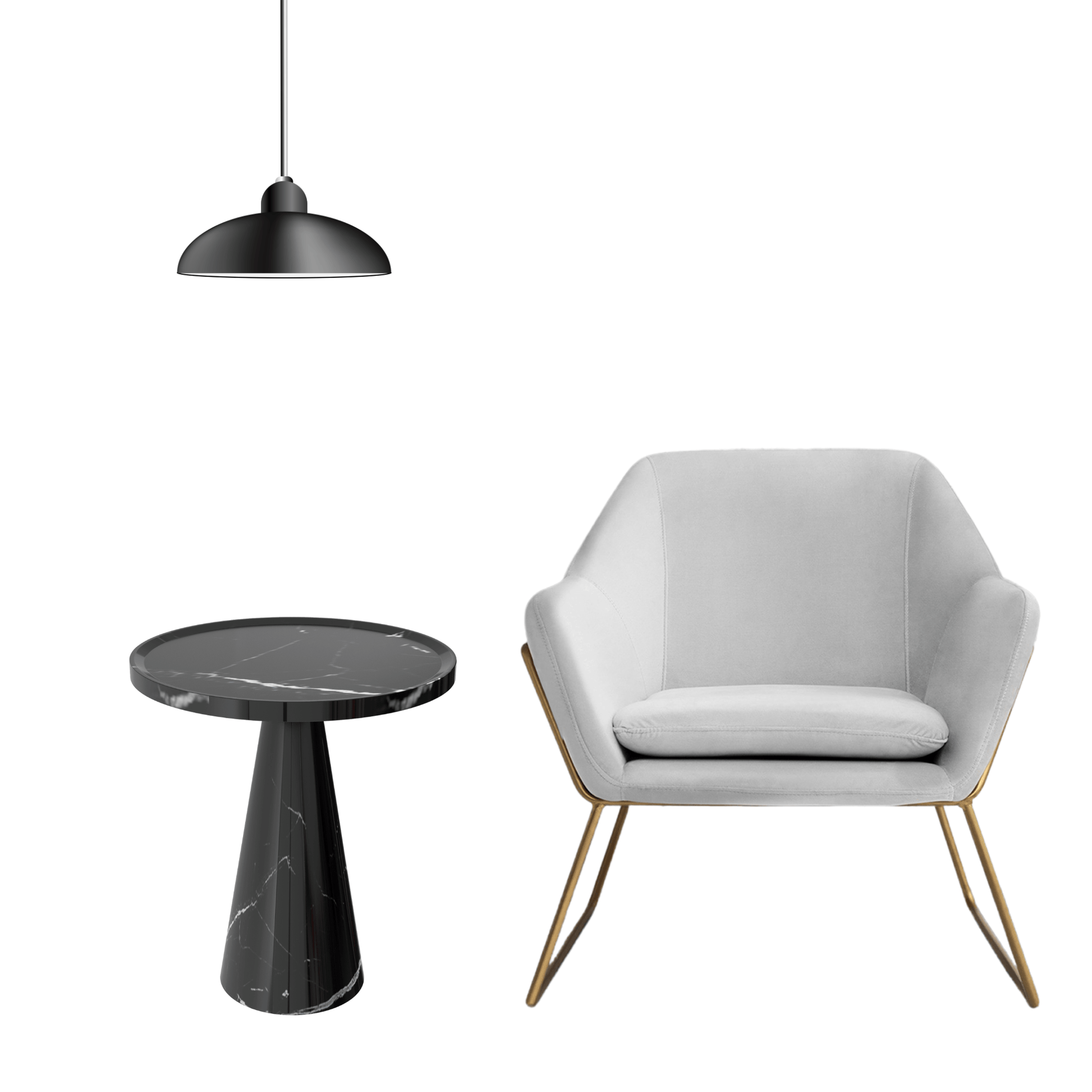 Vela Yan Sehpa-Sehpa-Marmony Concept-40cm-alexander black-NowShopFun