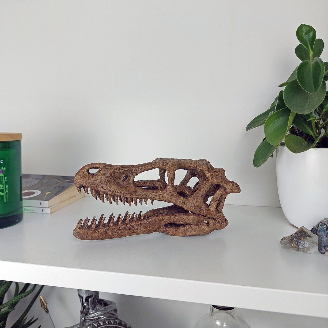 Velociraptor Mini Seramik Heykel-Heykel-The Fossil Art-NowShopFun