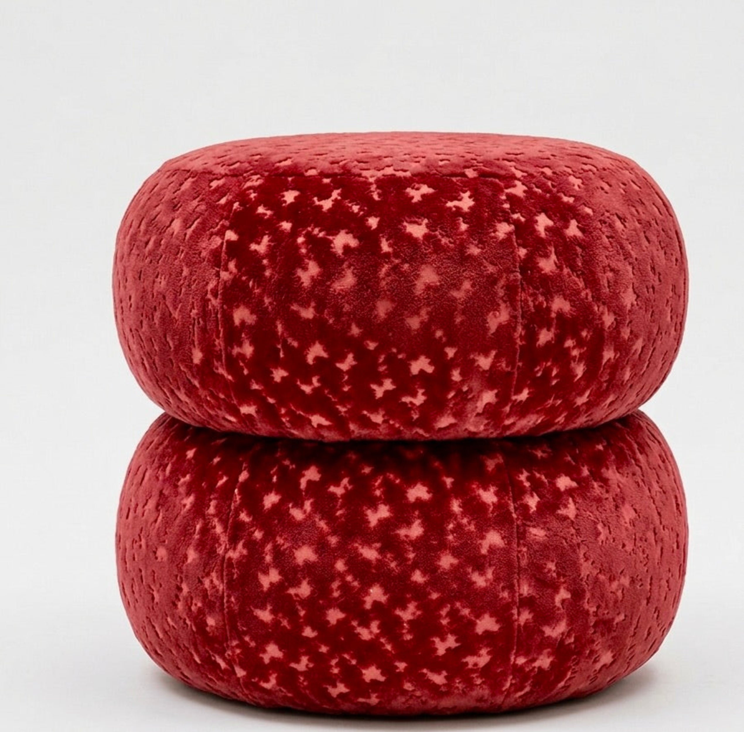 Velvet Bubble, Bulut Desenli Kabartmalı Puf/Yan Sehpa