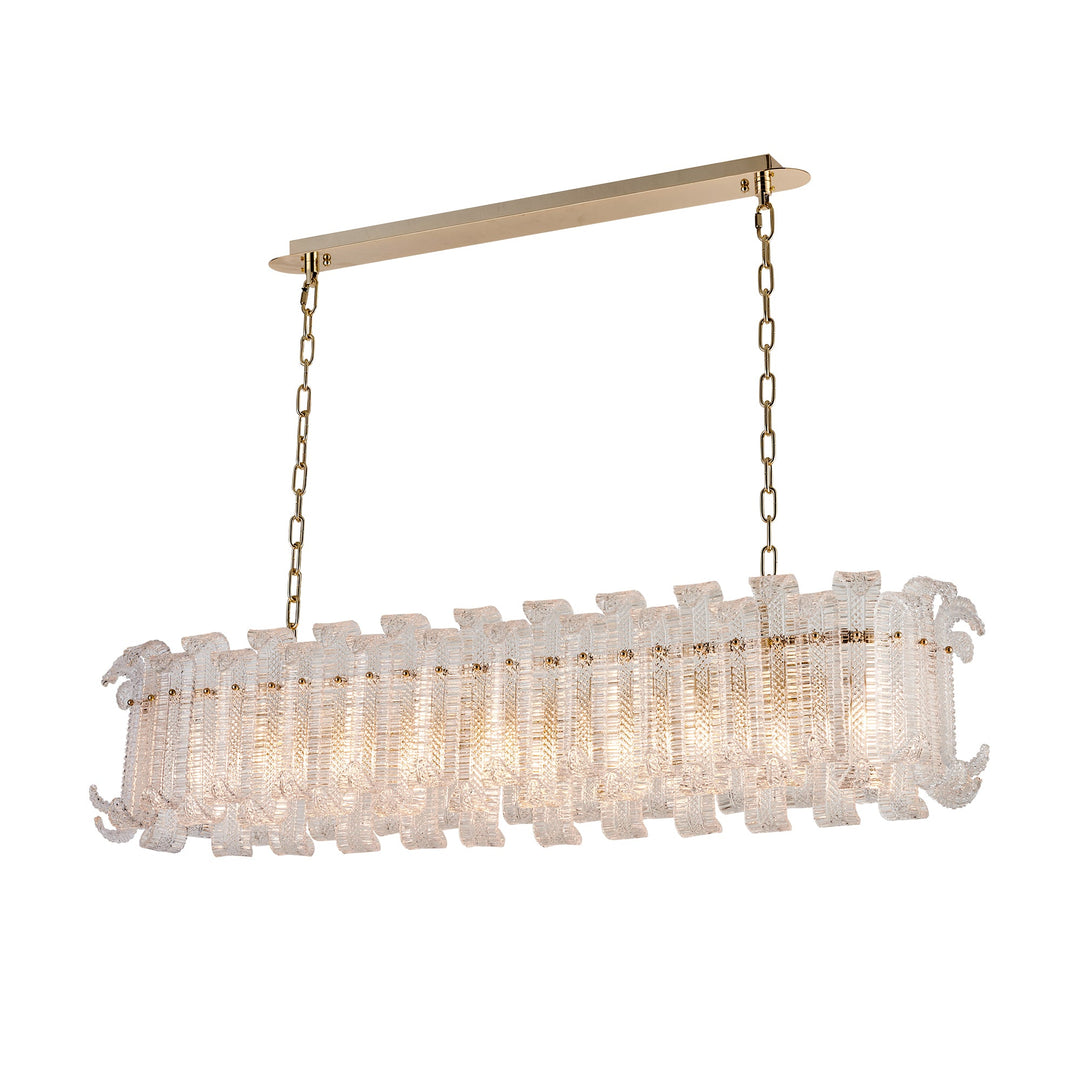 Venezia Kristal Camlı Lineer Avize-Avize-Atolye Store-125*35 cm Masa Üstü-NowShopFun