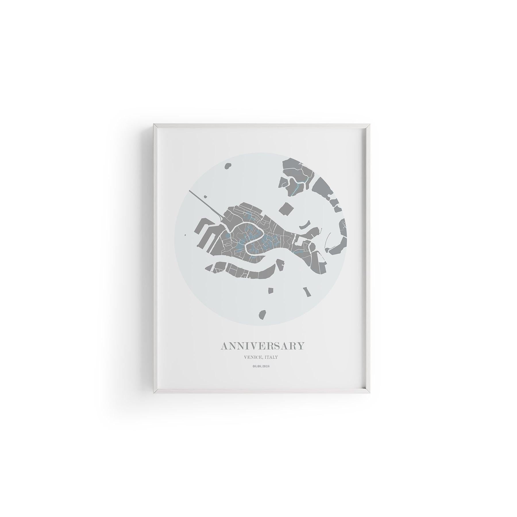 Venice Şehir Haritası Poster