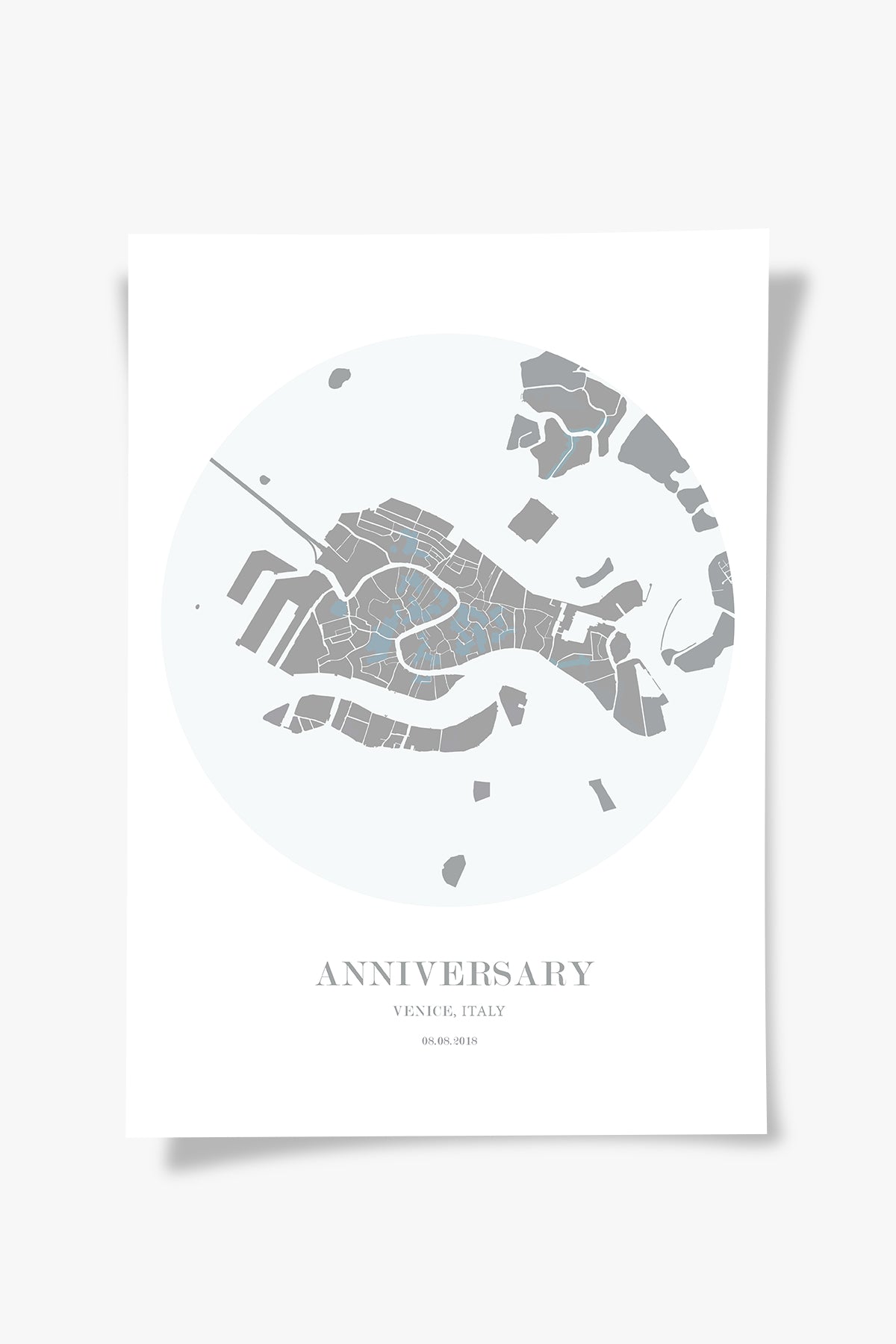 Venice Şehir Haritası Poster
