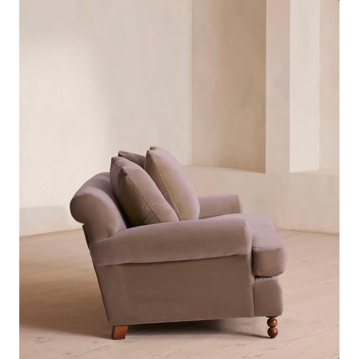 Venira Kadife Berjer-Sofalab-Gri-NowShopFun