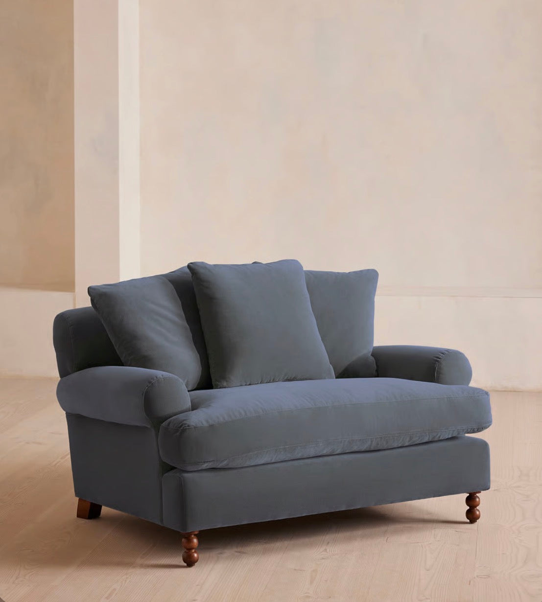 Venira Kadife Berjer-Sofalab-Gri-NowShopFun