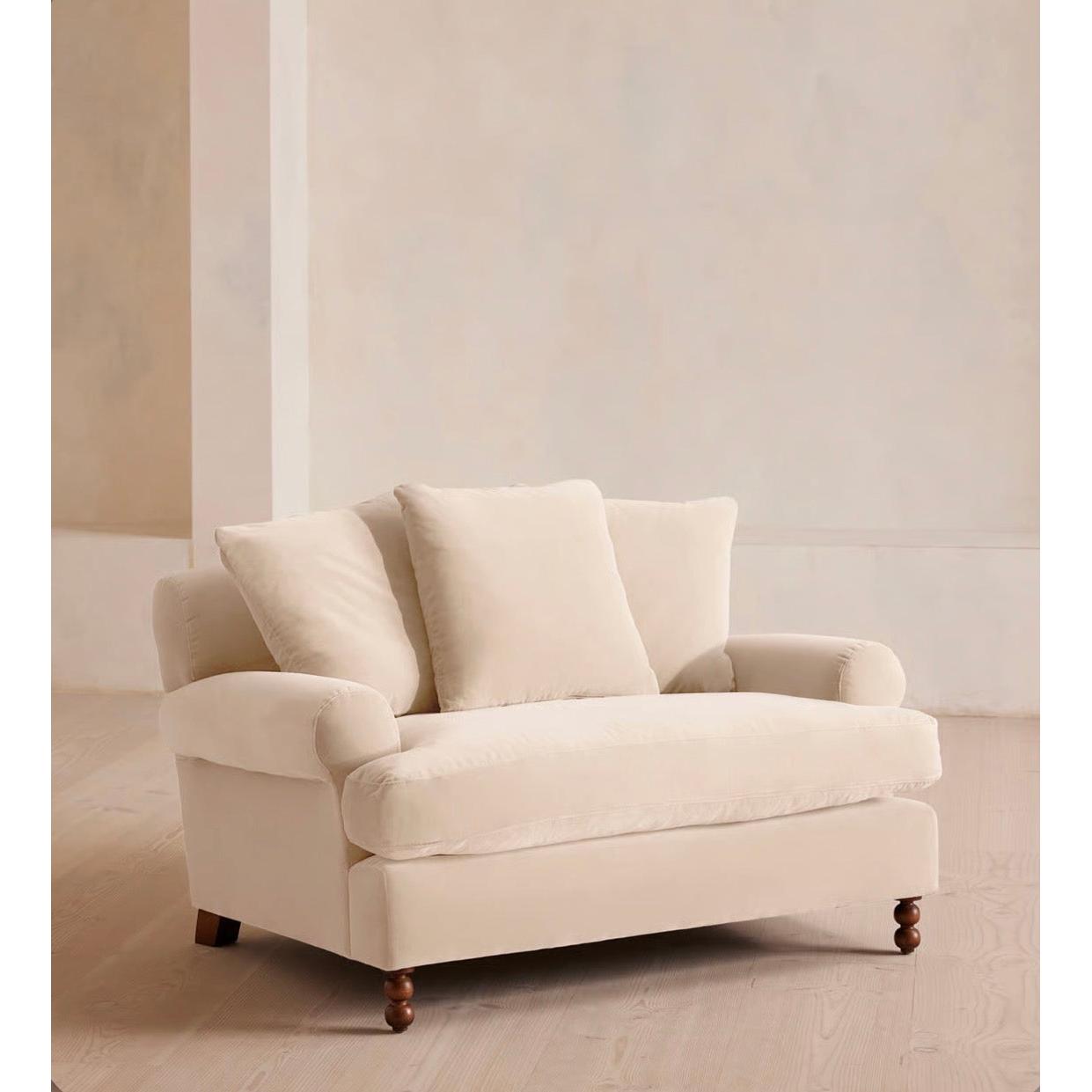 Venira Kadife Berjer-Sofalab-Gri-NowShopFun