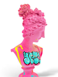 Venüs Heykeli | Pembe Yes! Graffiti Pop Art Büst-Heykel-And Iconic Art Store-NowShopFun