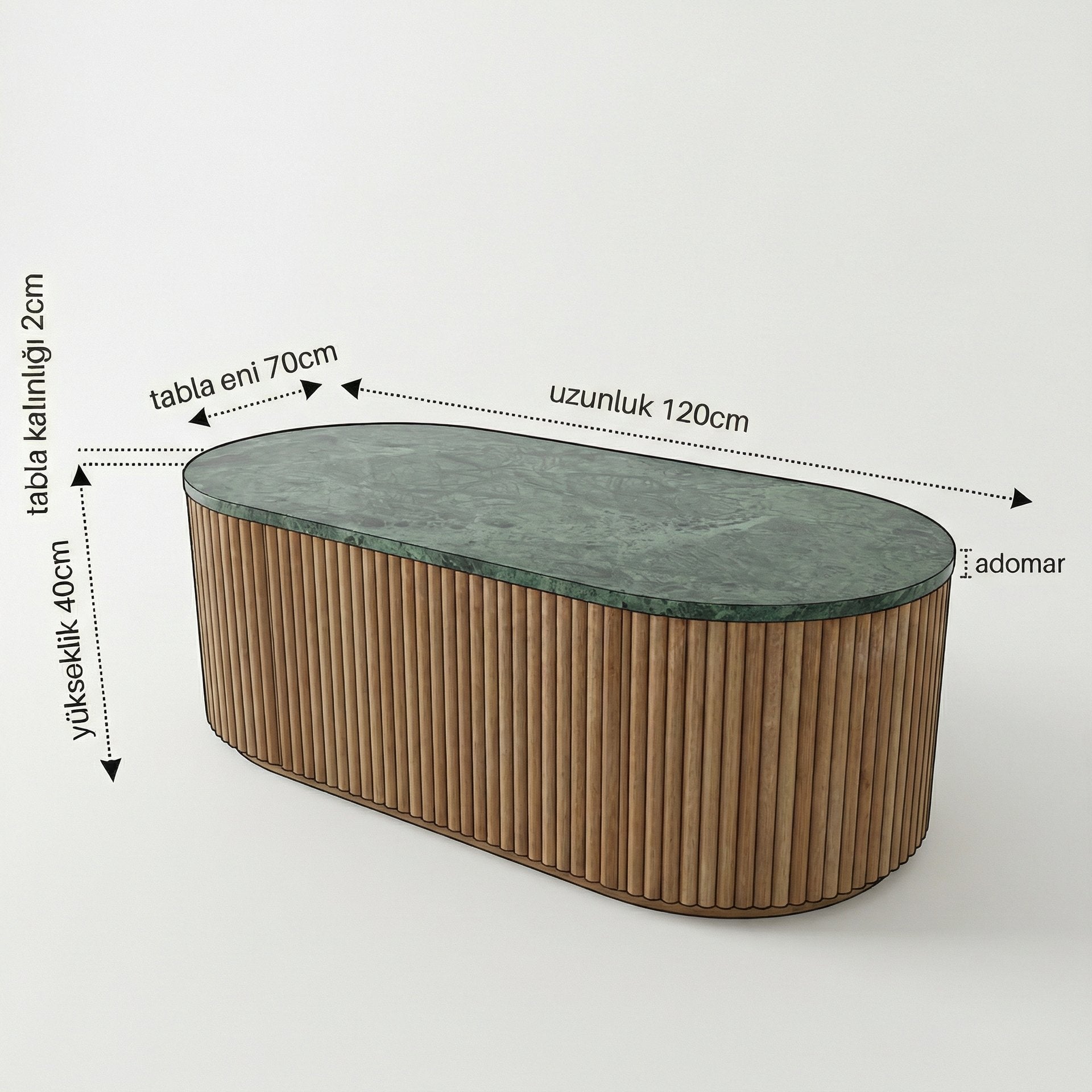 Verde Guatemala Orta Sehpa
