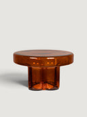 Vetrova Amber Yuvarlak Cam Yan Sehpa-L
