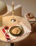 Viena Amerikan Servis-Amerikan Servis-Mariaida Home-Beyaz/Kırmızı-NowShopFun