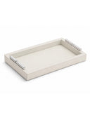 Viéns Gümüş Detaylı Bej Deri Tepsi Small-Tepsi-Memonza-NowShopFun