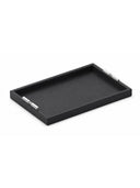 Viéns Gümüş Detaylı Siyah Deri Tepsi Large-Tepsi-Memonza-NowShopFun