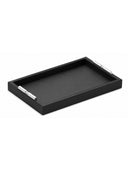 Viéns Gümüş Detaylı Siyah Deri Tepsi Medium-Tepsi-Memonza-NowShopFun