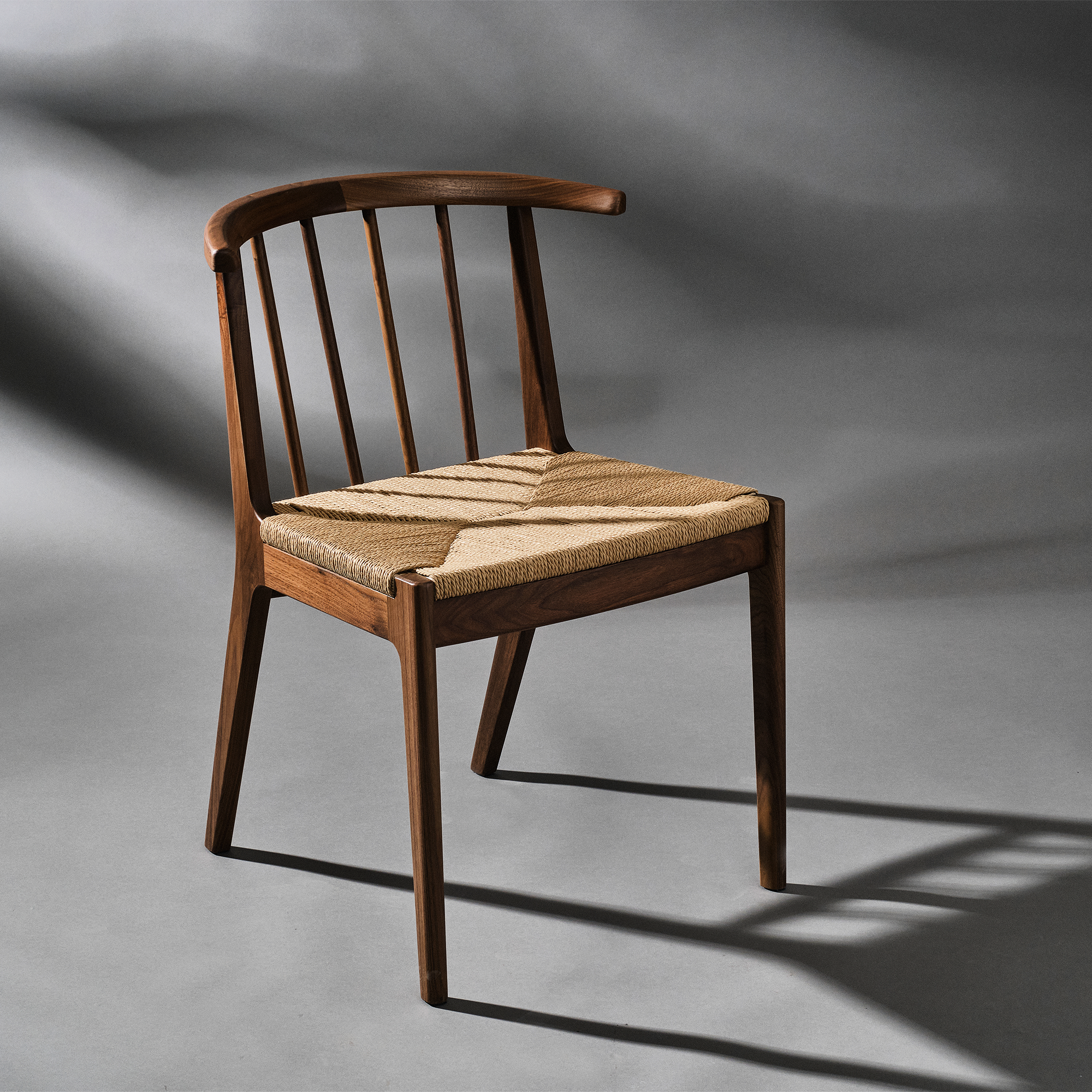 Viking İp Örgülü Sandalye | Ceviz