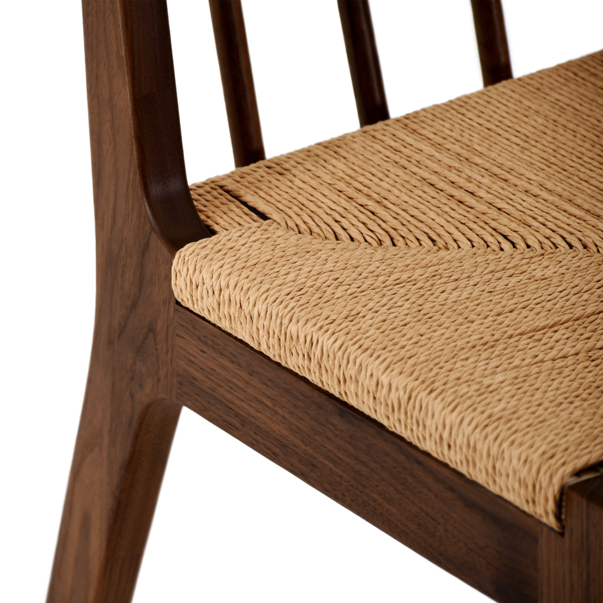Viking İp Örgülü Sandalye | Ceviz