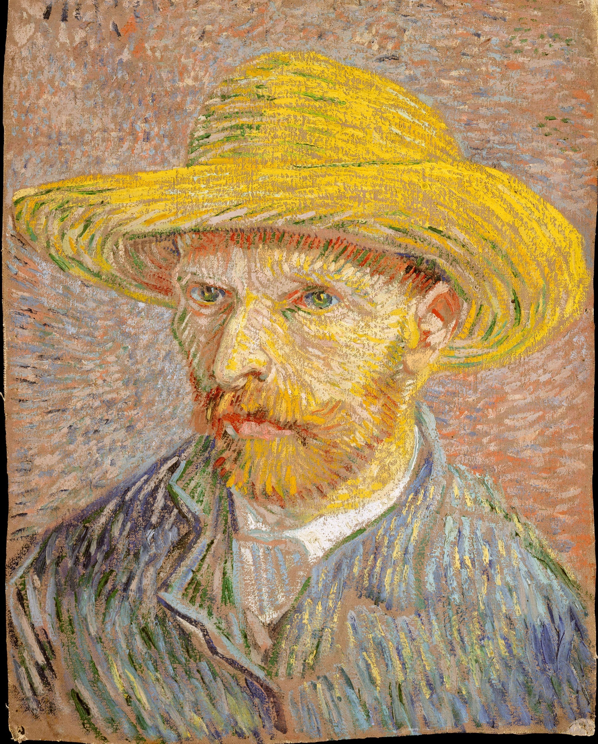 Vincent van Gogh - Hasır Şapkalı Otoportre Fine Art Baskı