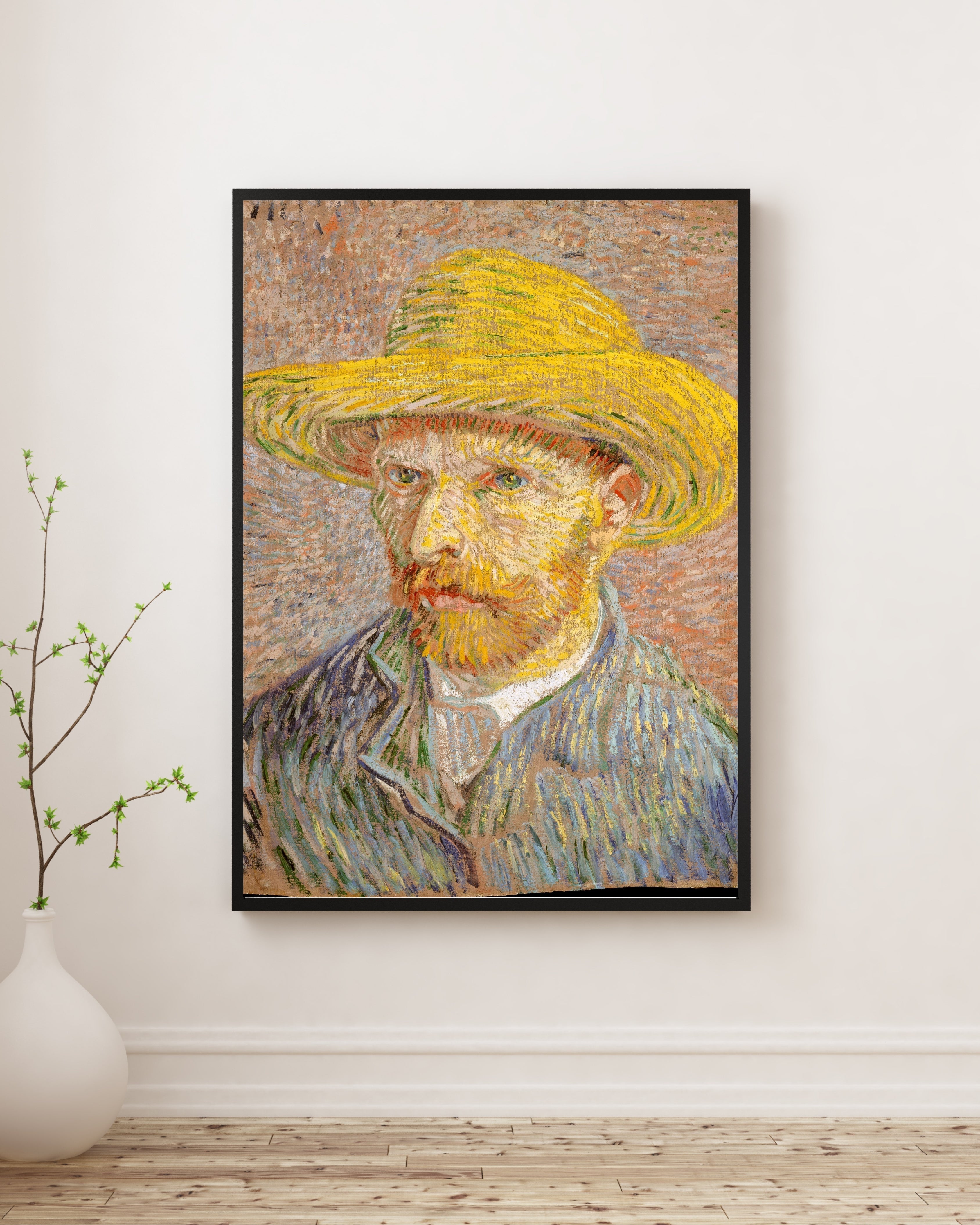 Vincent van Gogh - Hasır Şapkalı Otoportre Fine Art Baskı