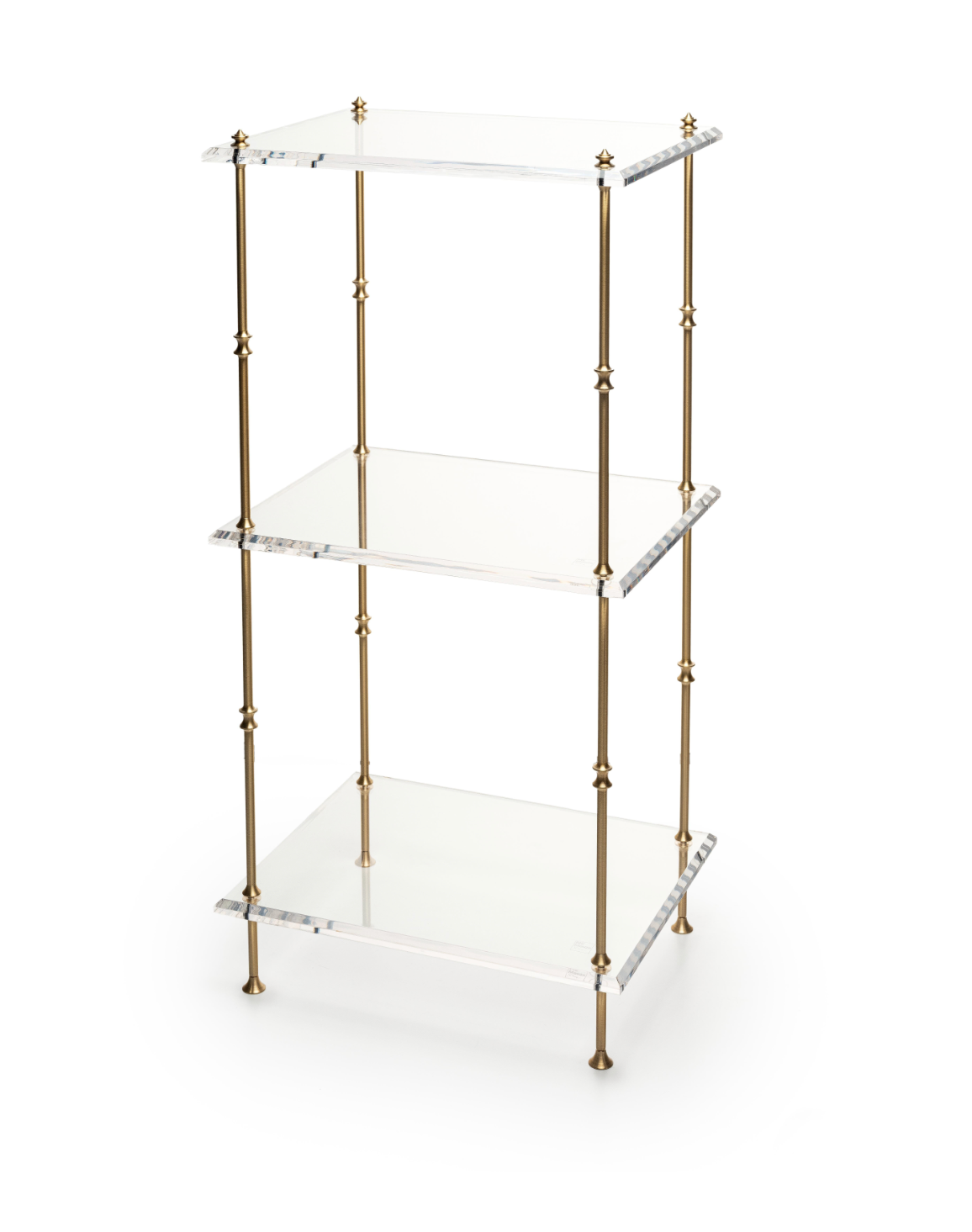 Vintage Dekoratif Büyük Üç Katlı Düzenleyici Pirinç Raf-Raf-Memonza-NowShopFun