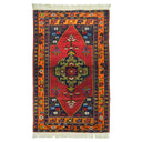 Vintage Madalyon Ve Çiçek Motifli Niğde El Dokuma Halısı 110x190 Cm