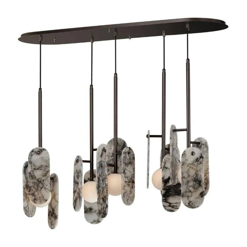 Viola Mermer Camlı Sarkıt Avize