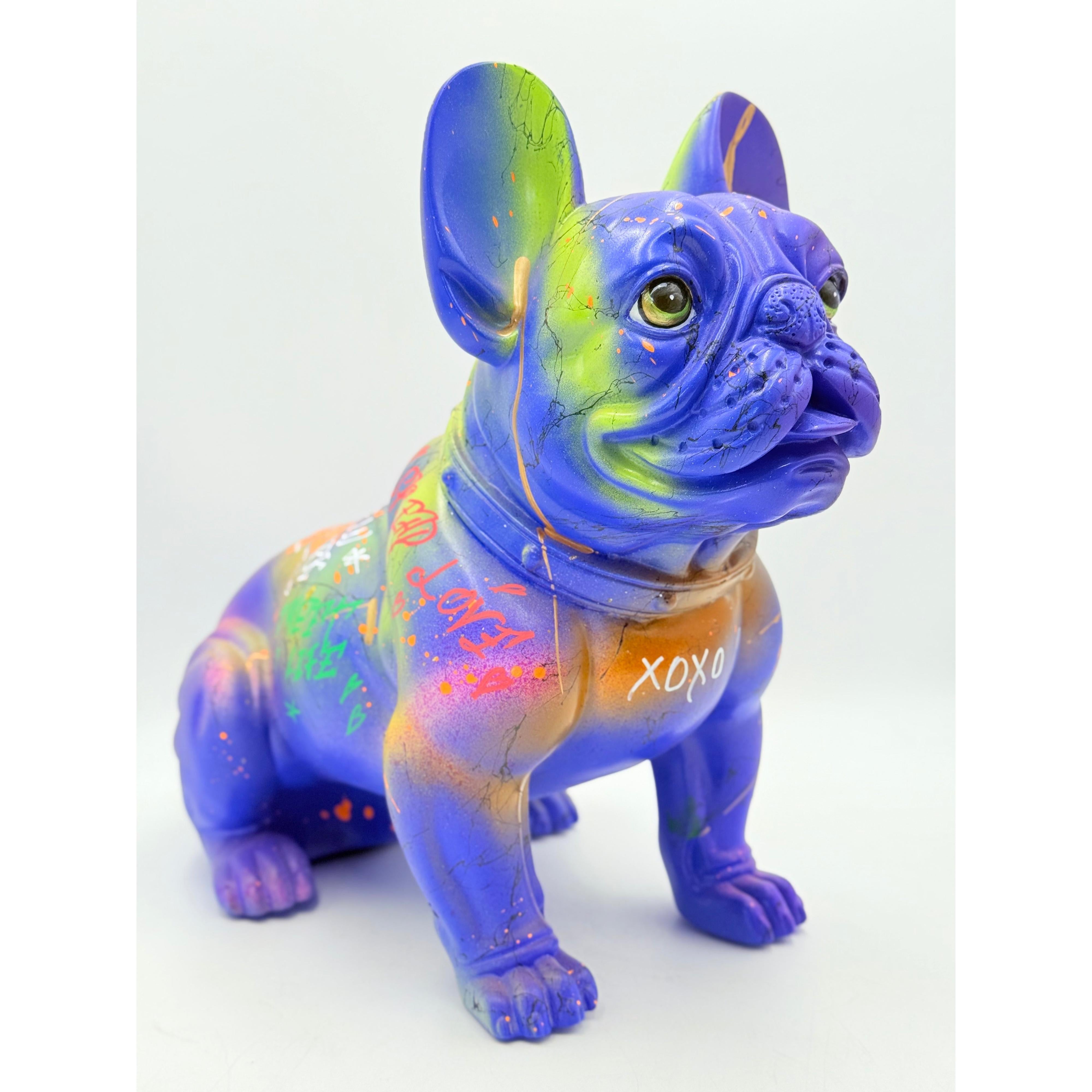 Vip Pop Art Tarzı Fransız Bulldog Heykeli